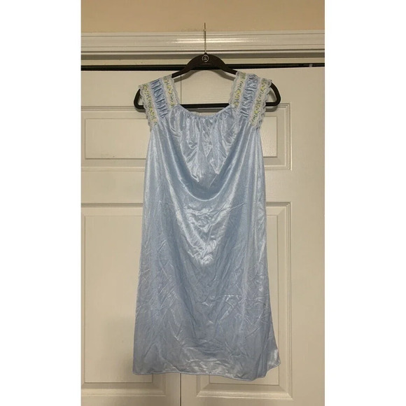 Vintage Slip Dress Nightgown 100% Nylon Cottage Core Fairy Feminine S (DD10) - Picture 5 of 7